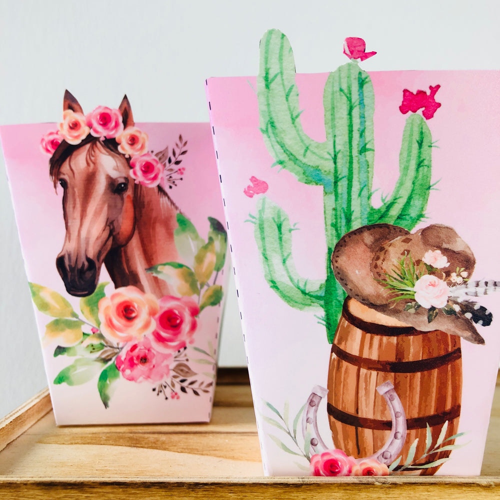 Cowgirl Horse Party Favor Boxes