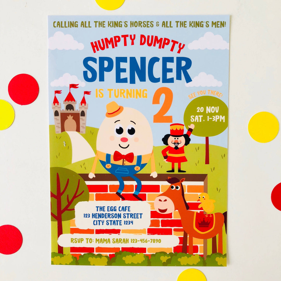 Humpty Dumpty Birthday Invitation