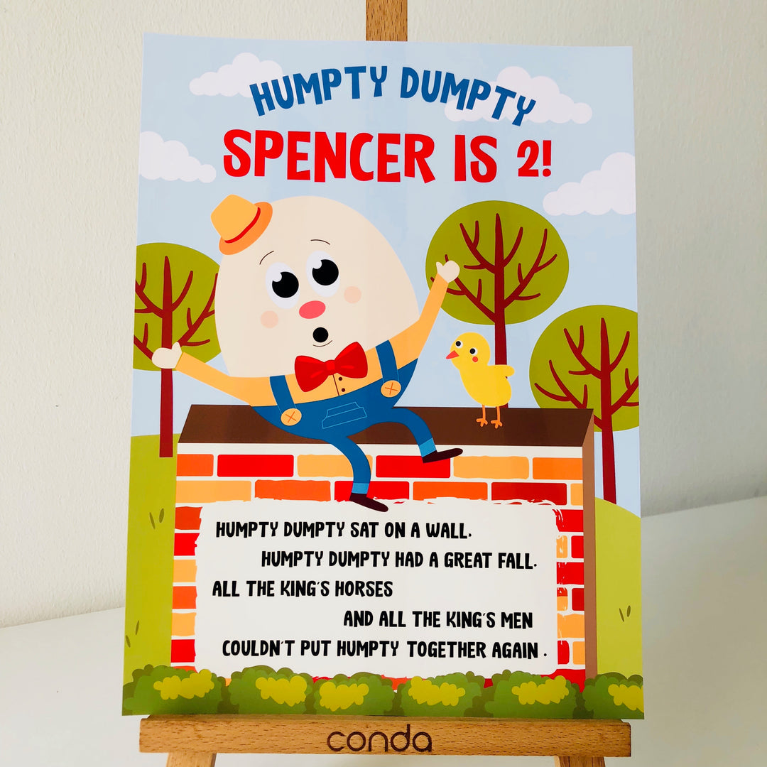 Humpty Dumpty Lyrics Poster