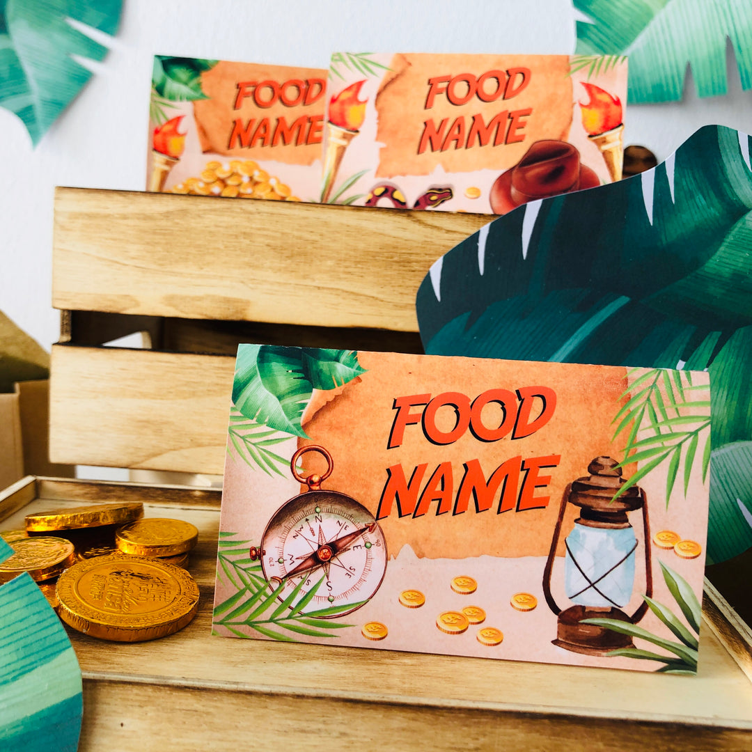 Indiana Jones Food Tent Cards