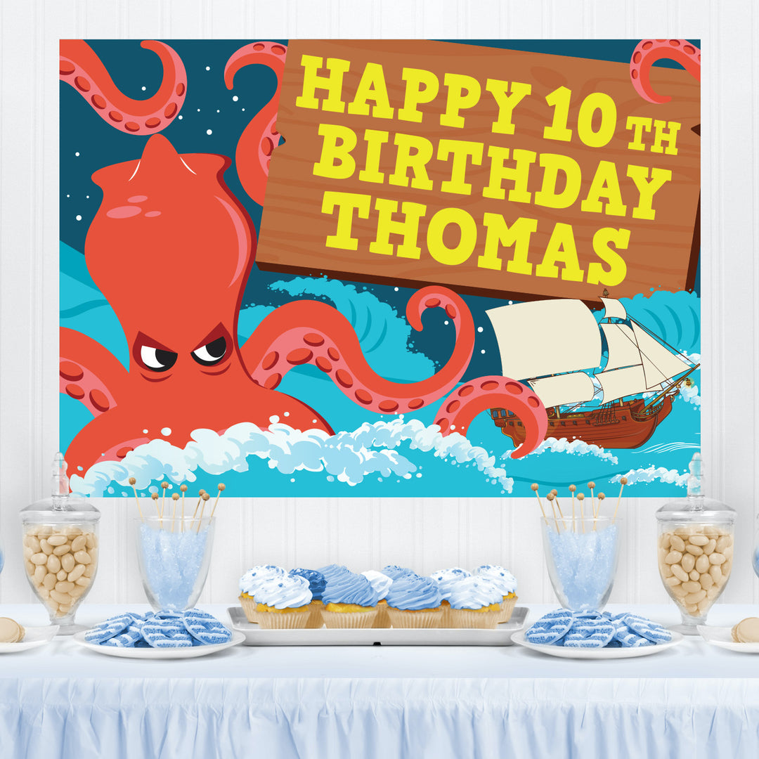 Kraken Birthday Backdrop