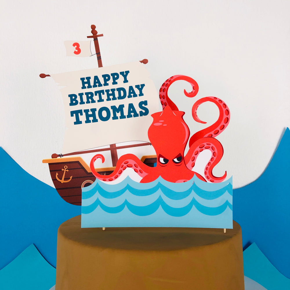 Kraken Octopus Cake Topper