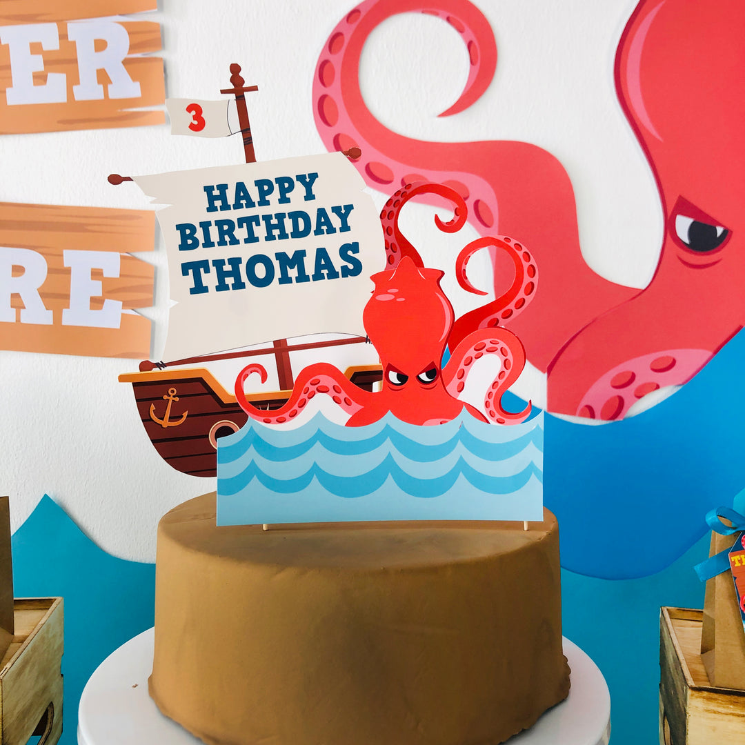 Kraken Octopus Cake Toppers