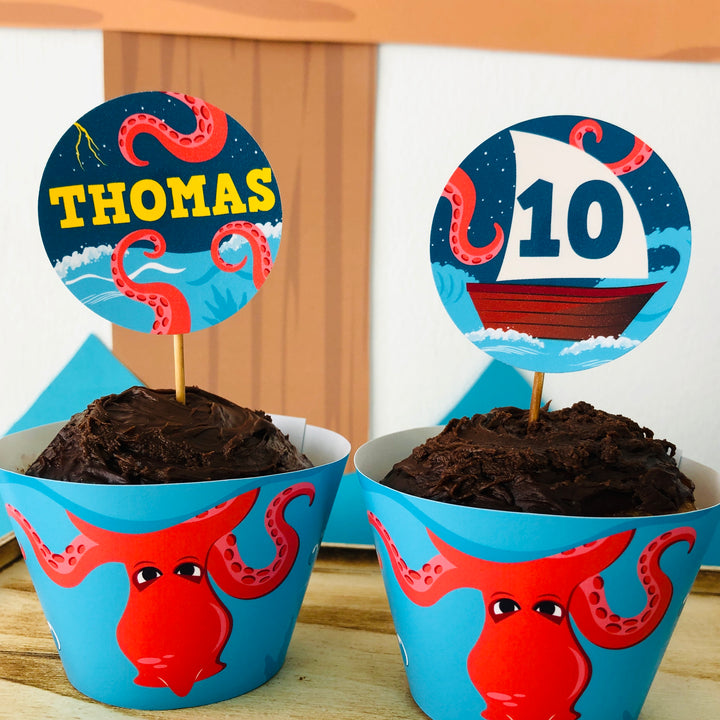 Kraken Octopus Cupcake Topper