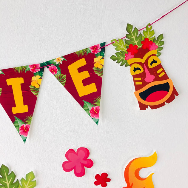 Luau Birthday Banner Printable | Pigsy Party – PigsyParty