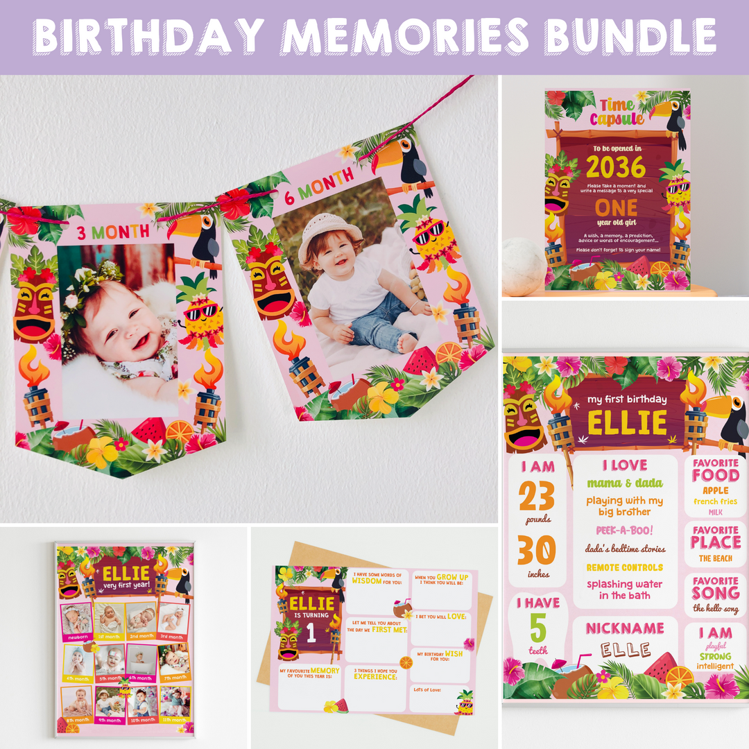 Luau Birthday Memories Bundle