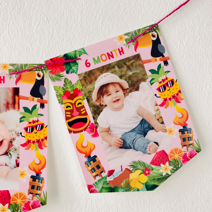 Luau Birthday Photo Banner