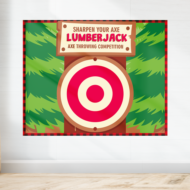 Lumberjack Axe Throwing Party Game Printable Pigsy Party PigsyParty