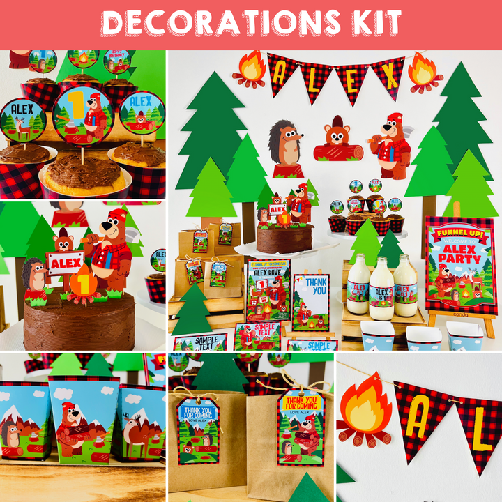 Lumberjack Party Decorations Kit