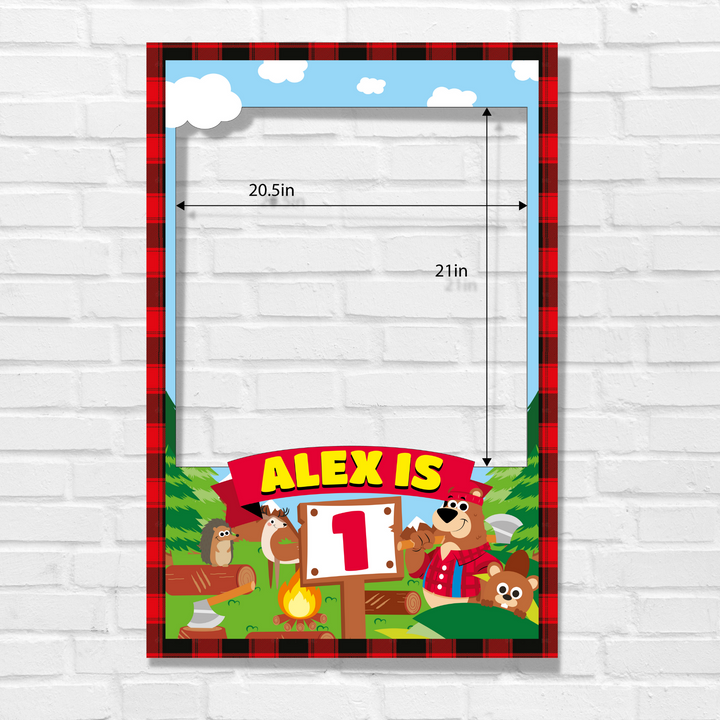 Lumberjack Photo Booth Frame Size