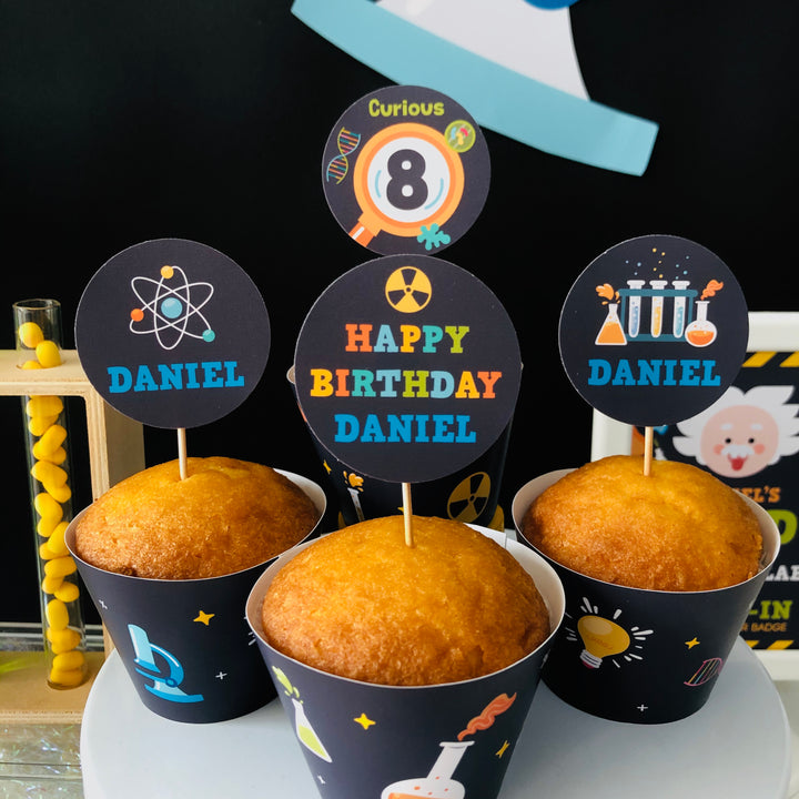 Mad Science Cupcake Toppers