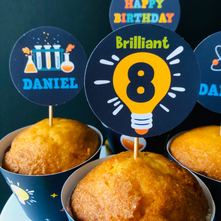 Mad Science Cupcake Toppers