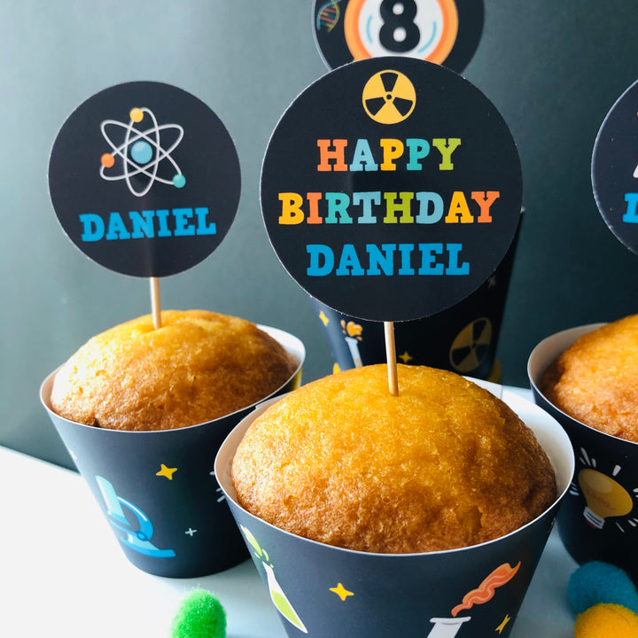 Mad Science Cupcake Wrappers