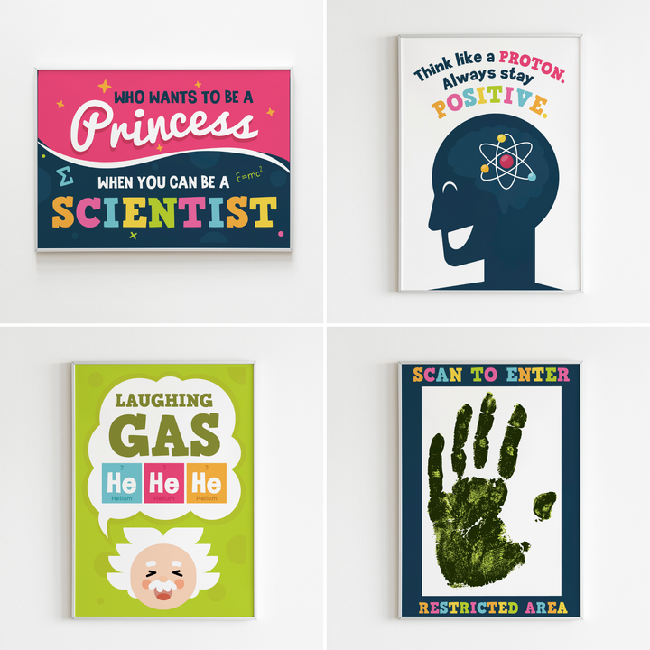 Mad Science Party Decoration Signs Bundle