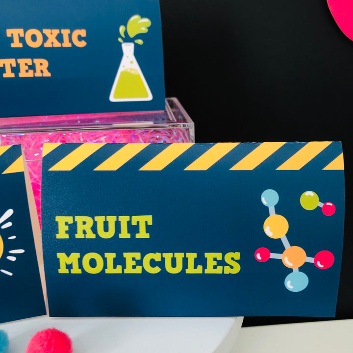 Mad Science Pink Food Label