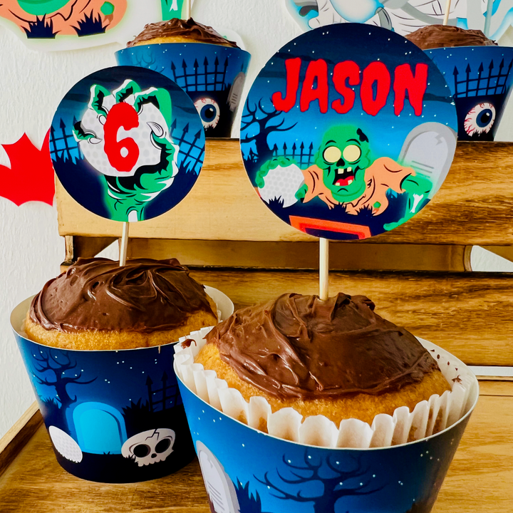 Monster Mini Golf Cupcake Toppers