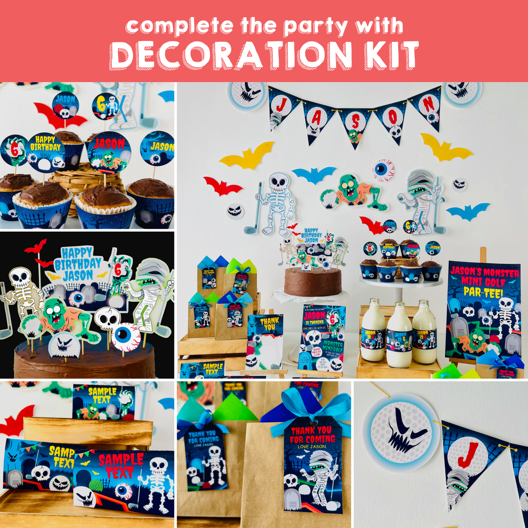 Monster Mini Golf Party Decor Kit