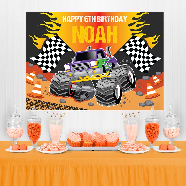 Monster Truck Backdrop Violet