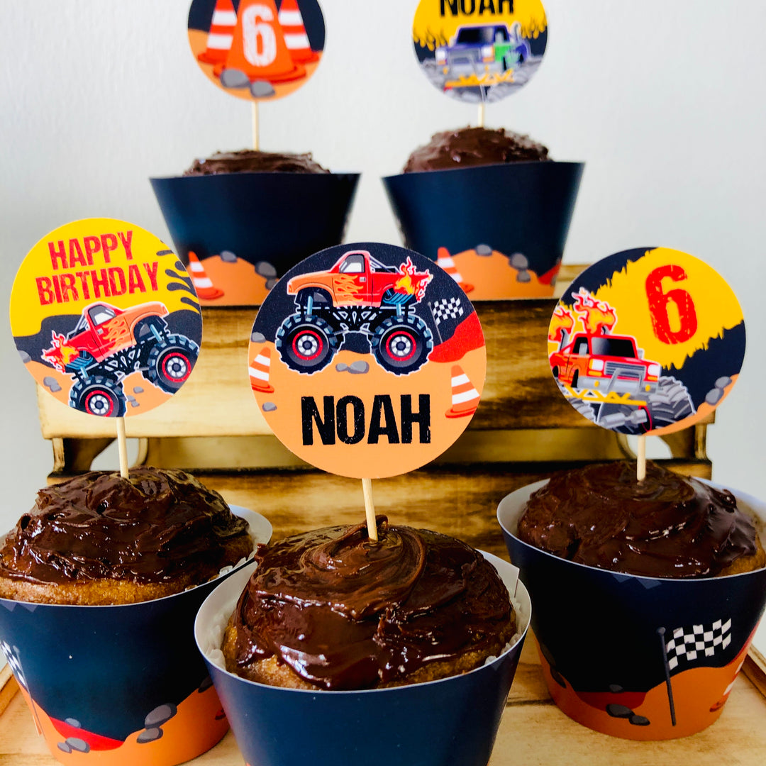 Monster Truck Cupcake Toppers
