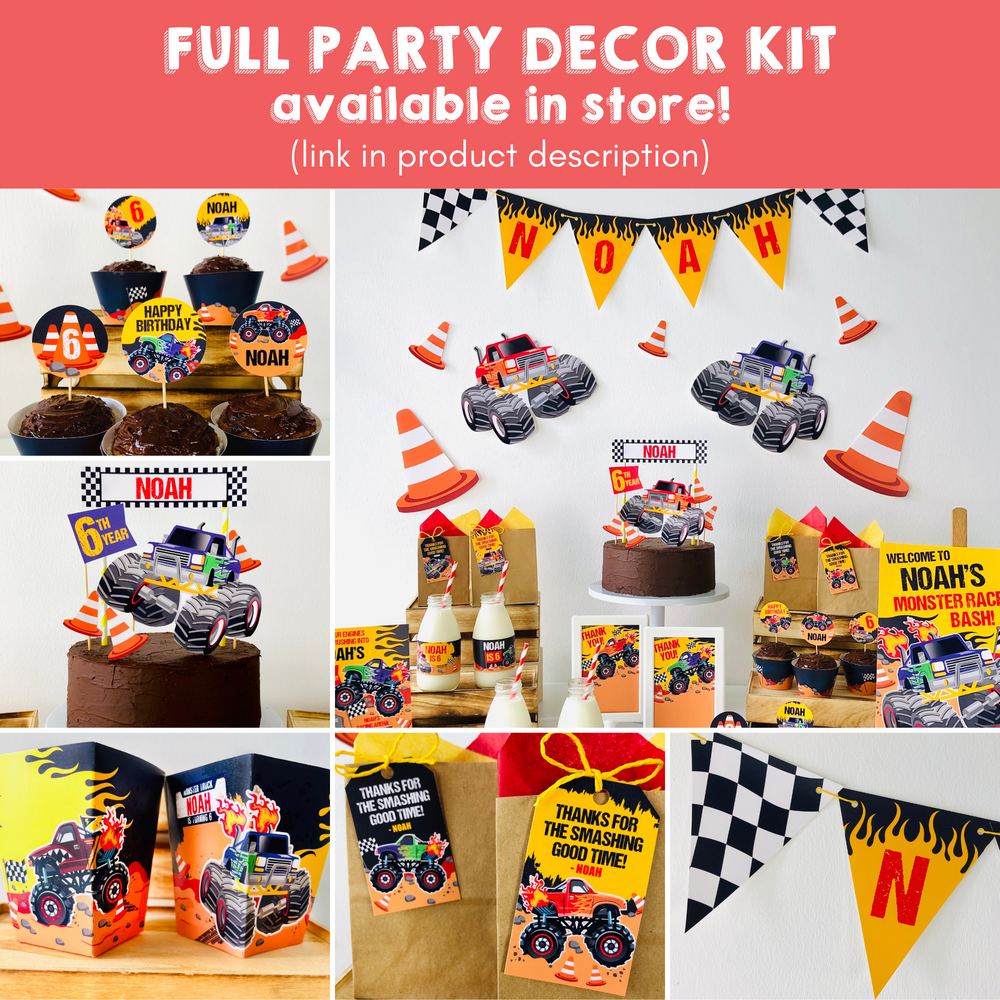 Monster Truck Full Party Decor Kit