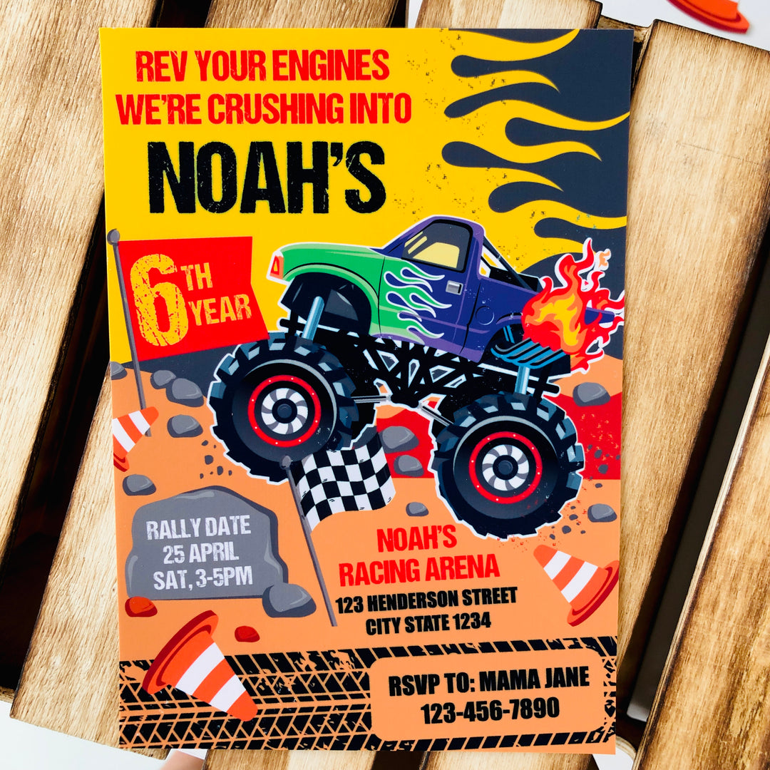 Monster Truck Invitation