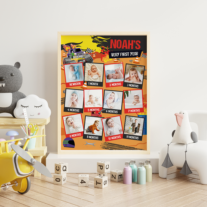 Monster Truck Milestone Photo Board