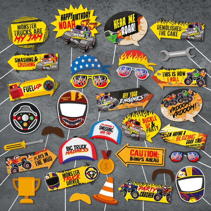 Monster Truck Photo Props