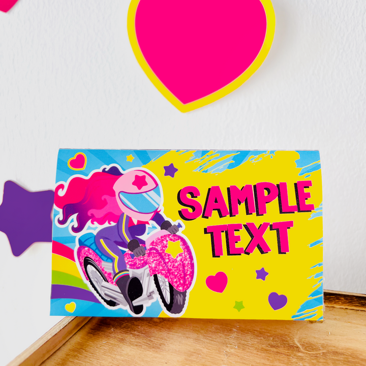 Motorcross Girl Food Label Printable