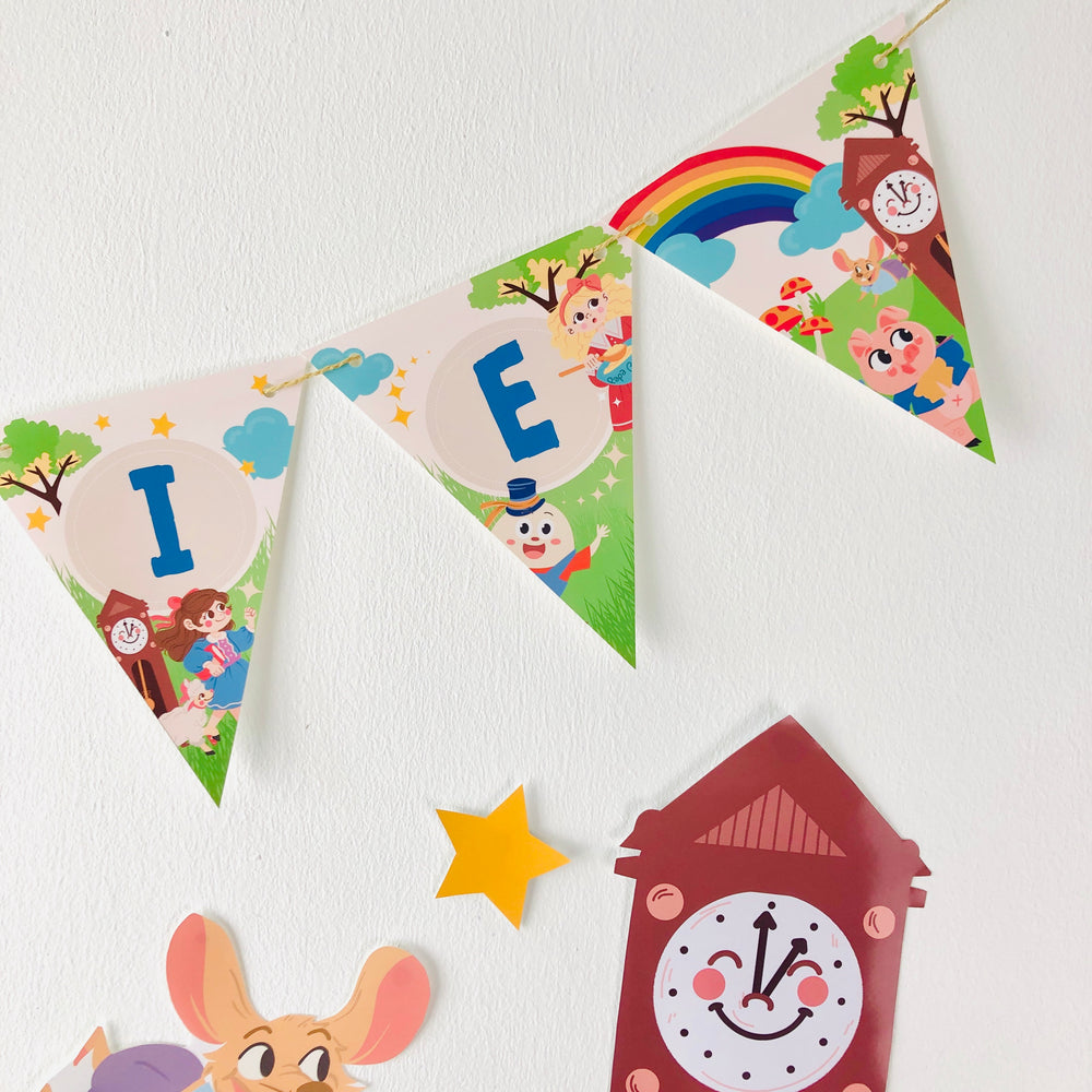 Nursery Rhyme Storybook Birthday Banner