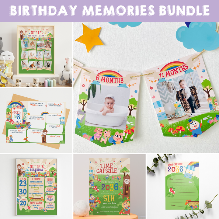 Nursery Rhyme Storybook Birthday Memories Bundle