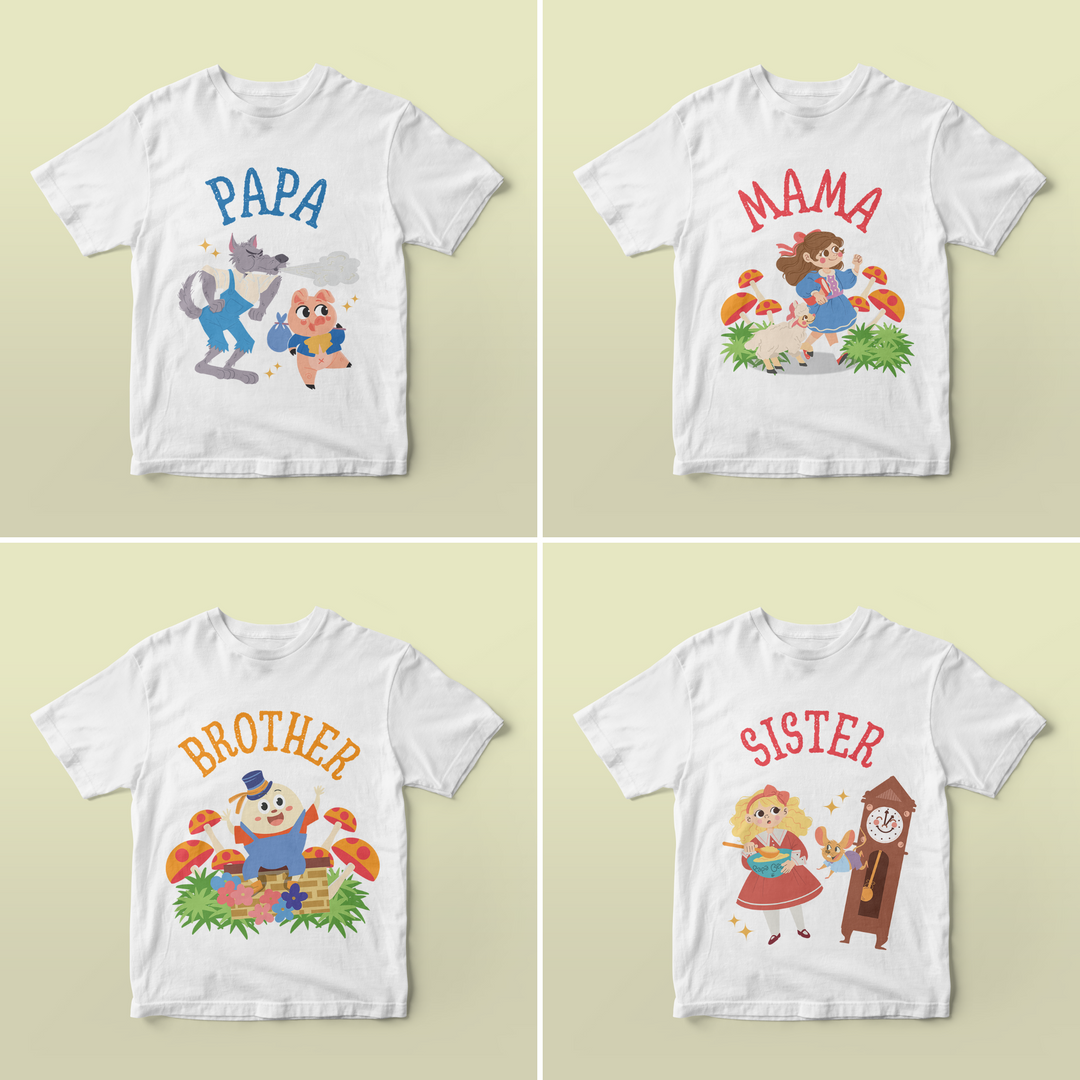 Nursery Rhyme Storybook Birthday Family Shirts