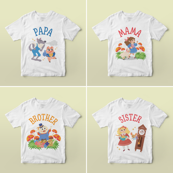 Nursery Rhyme Storybook Birthday Family Shirts