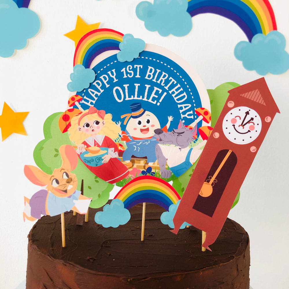 Nursery Rhyme Storybook Cake Topper