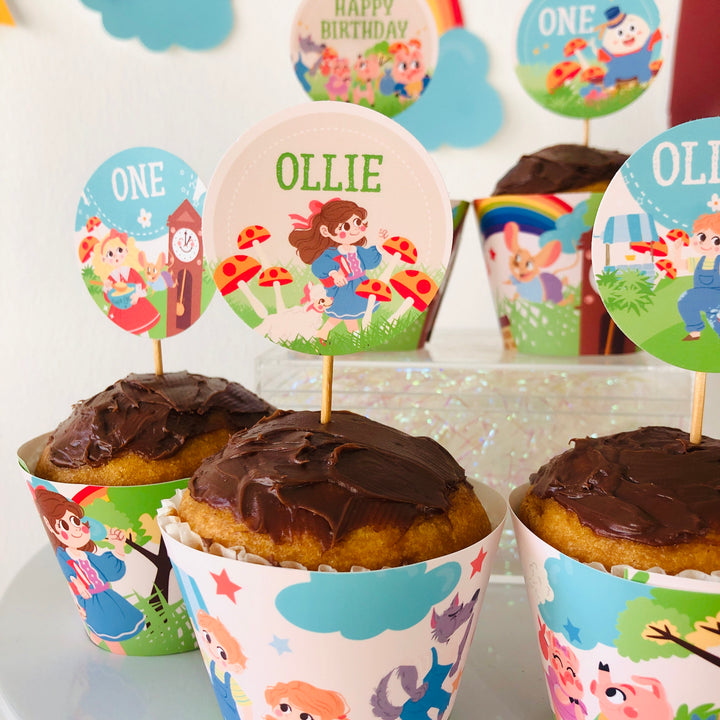 Nursery Rhyme Storybook Cupcake Topper