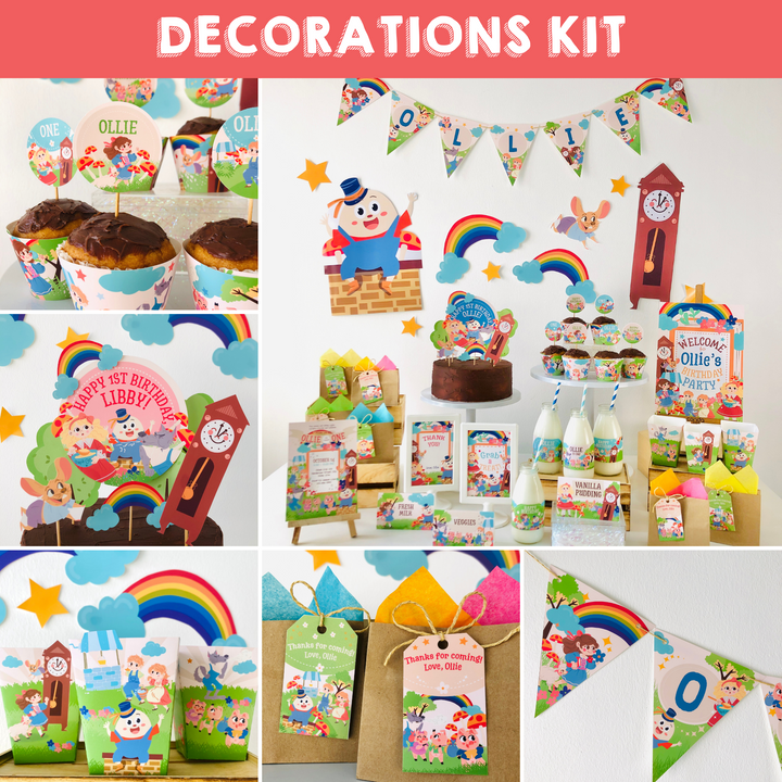 Nursery Rhyme Storybook Decorations Kit