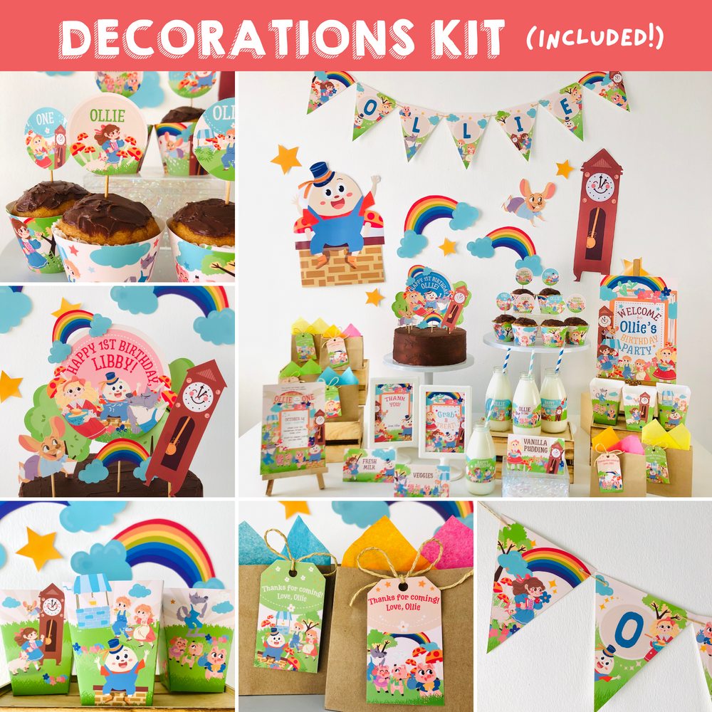 Nursery Rhyme Storybook Decorations Kit