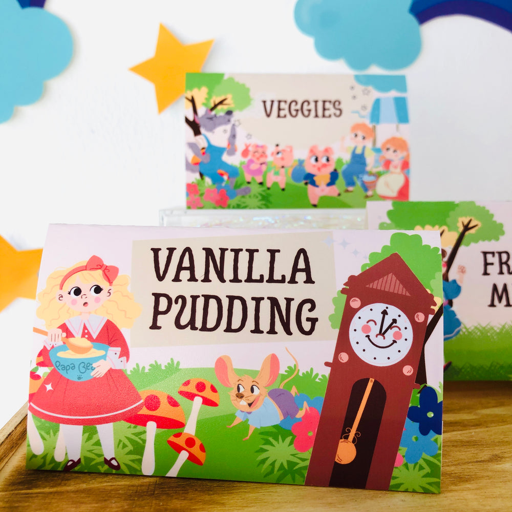 Nursery Rhyme Storybook Food Labels