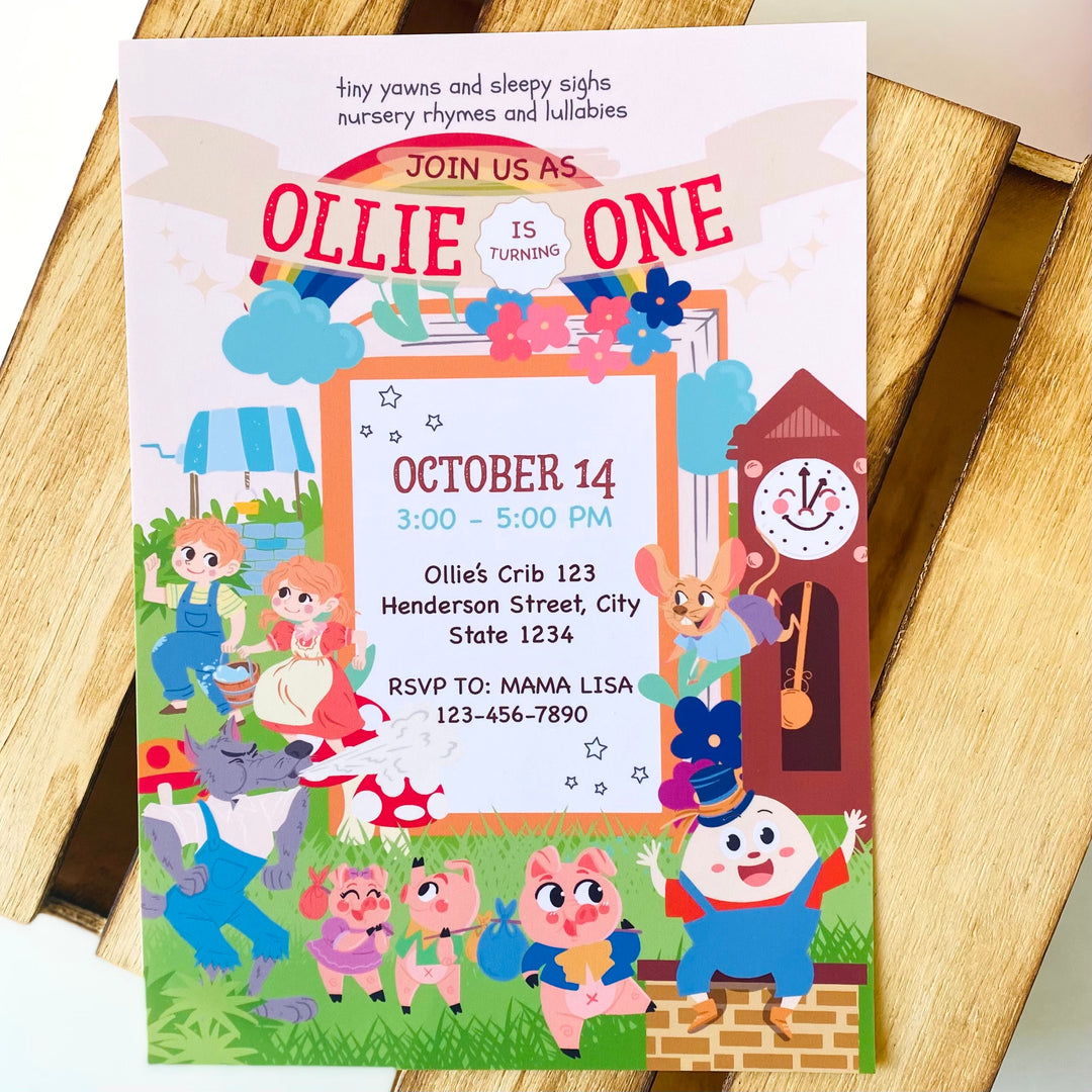 Nursery Rhyme Storybook Invitation