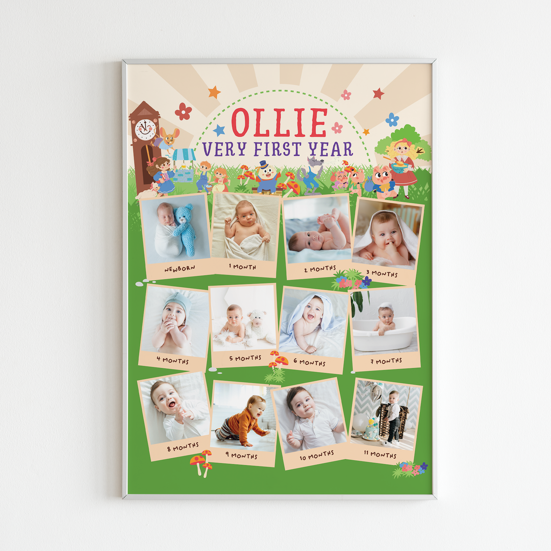 Nursery Rhyme Storybook Milestone Photo Board