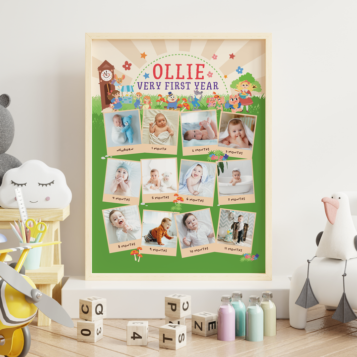 Nursery Rhyme Storybook Milestone Photo Board