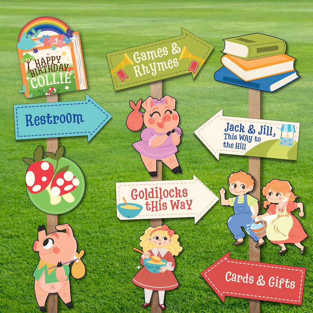 Nursery Rhyme Storybook Party Signs