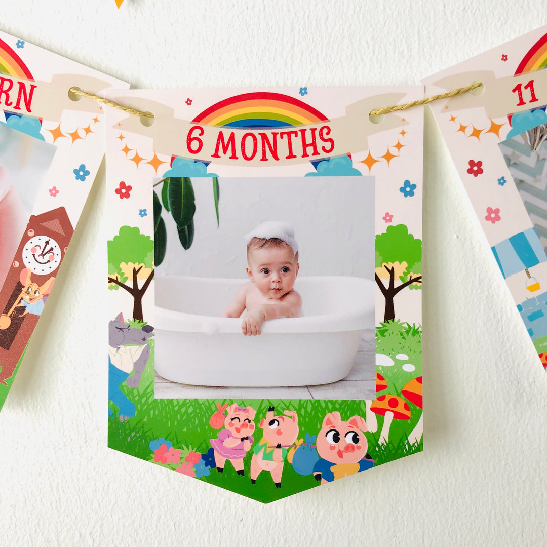 Nursery Rhyme Storybook Milestone Photo Banner