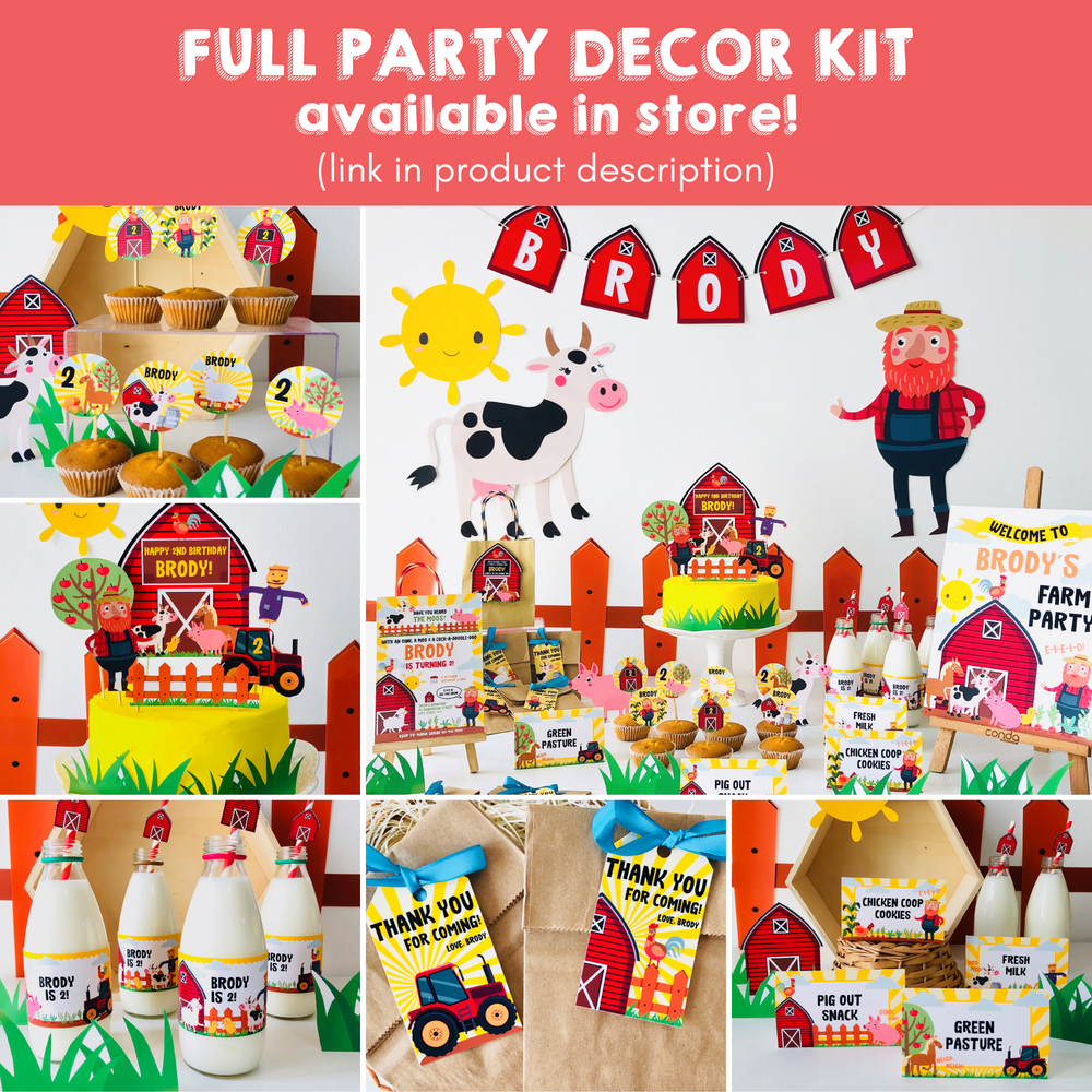 Old Macdonald Farm Party Decor Kit