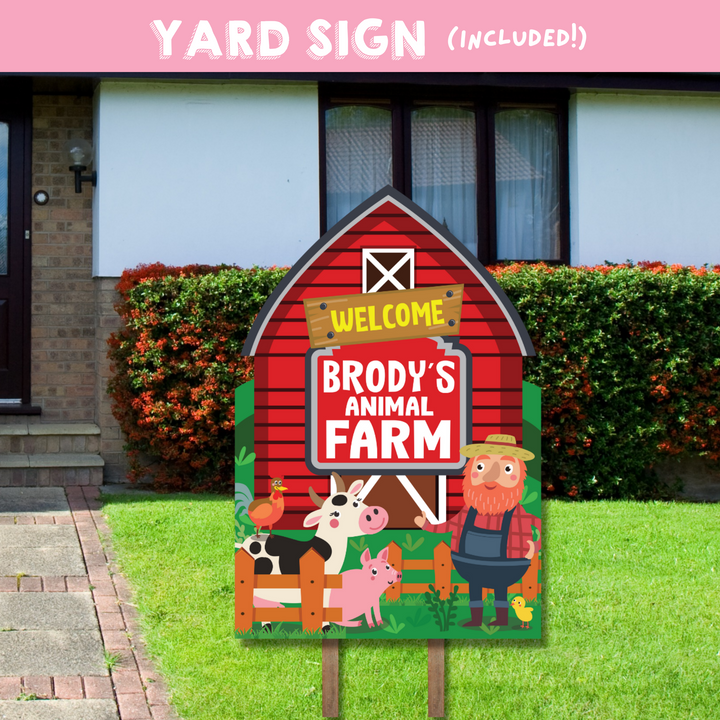 Old Macdonald Farm Party Yard Sign