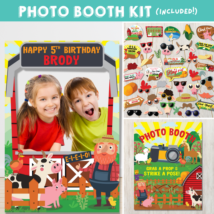 Old Macdonald Farm Photo Booth Kit