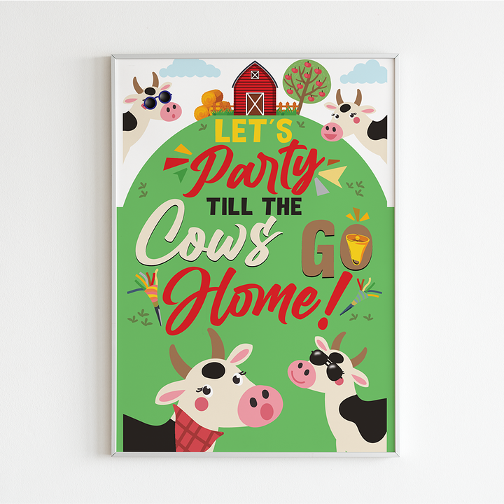 Old Macdonald Farm Poster 'Let's Party'