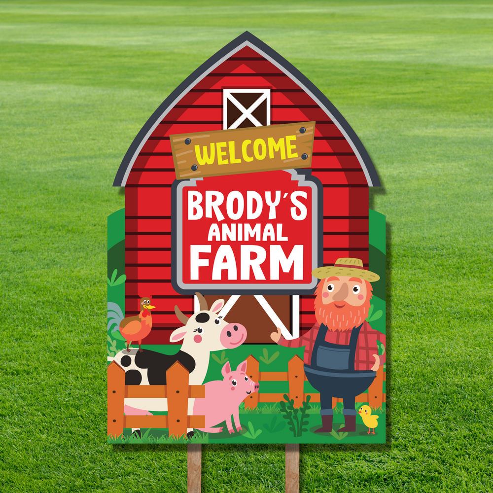 Old Macdonald Farm Yard Sign