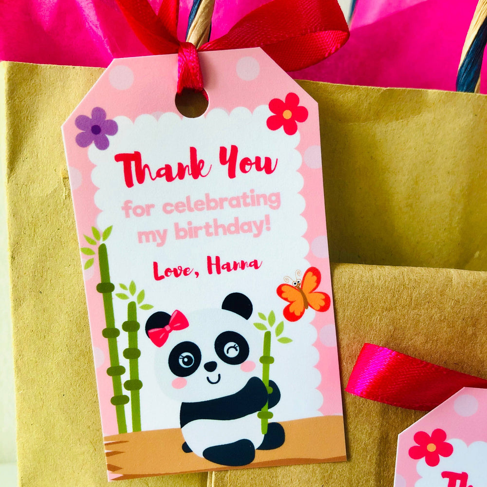 Panda Party Favor Tag