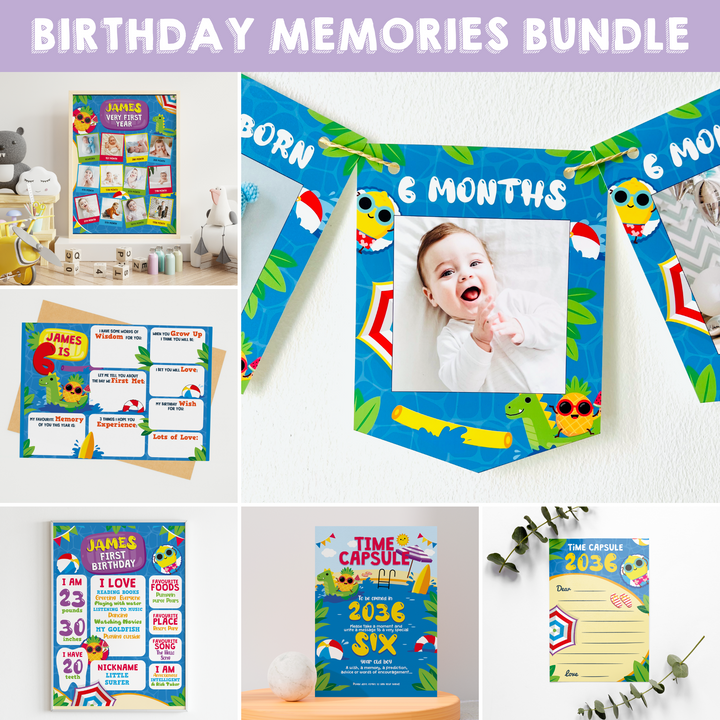 Pool Birthday Memories Bundle