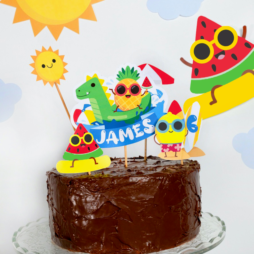 Pool Cake Topper